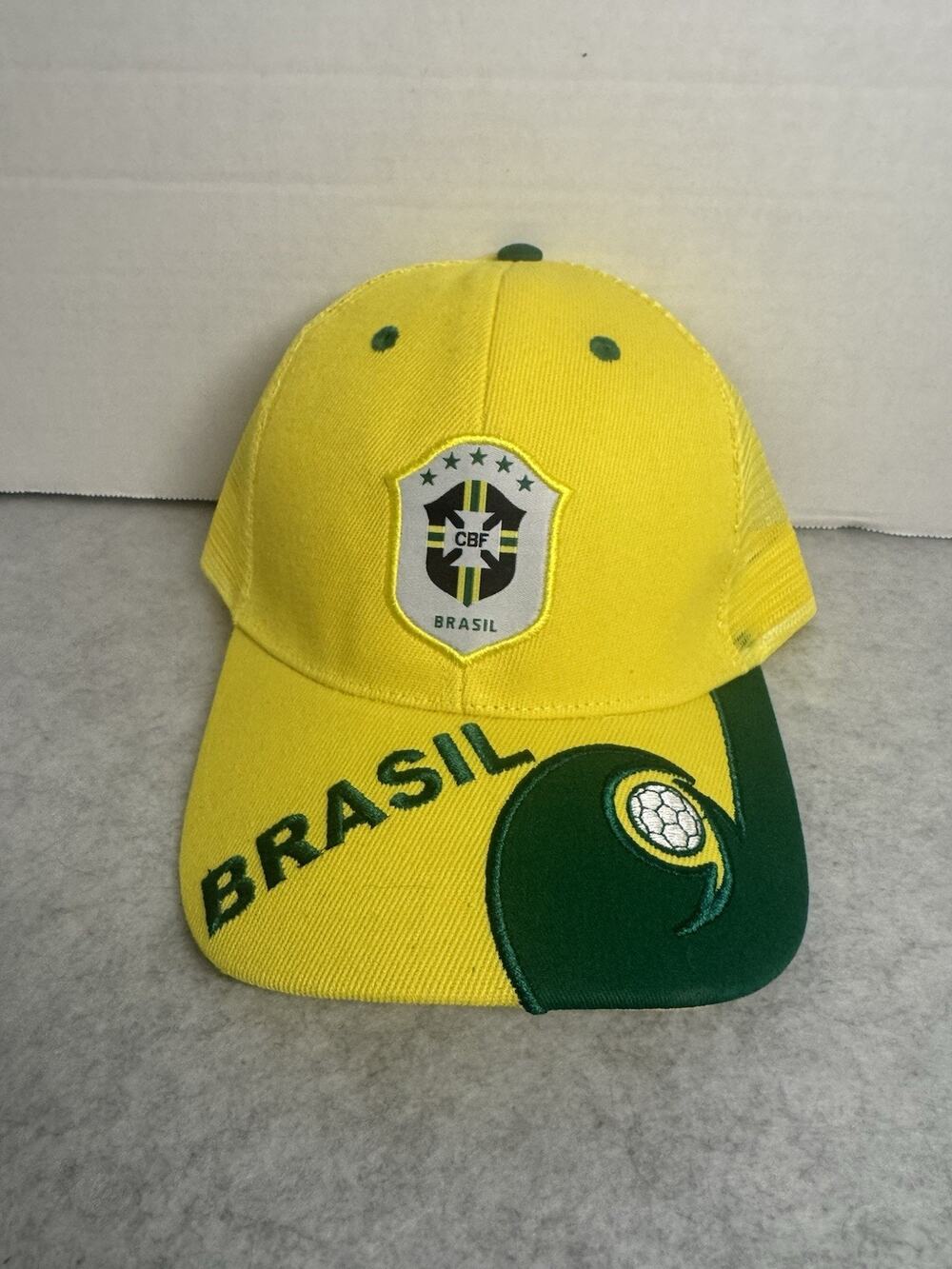 FIFA World Cup World Wide Apparel Brazil CBF BRASIL Soccer Cap Hat Yellow/Green